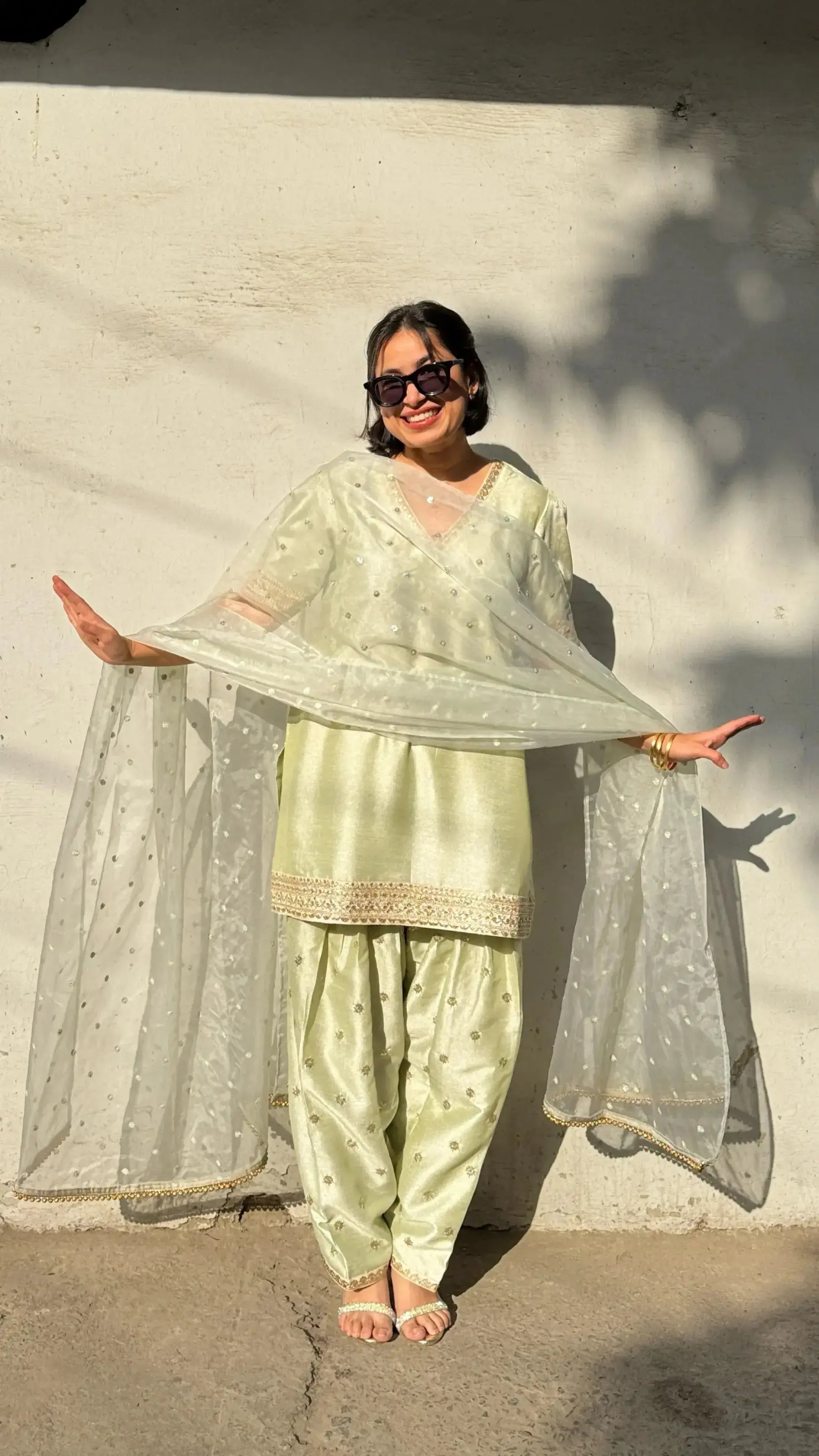 Mehr Farshi Salwar Suit Set in Silk