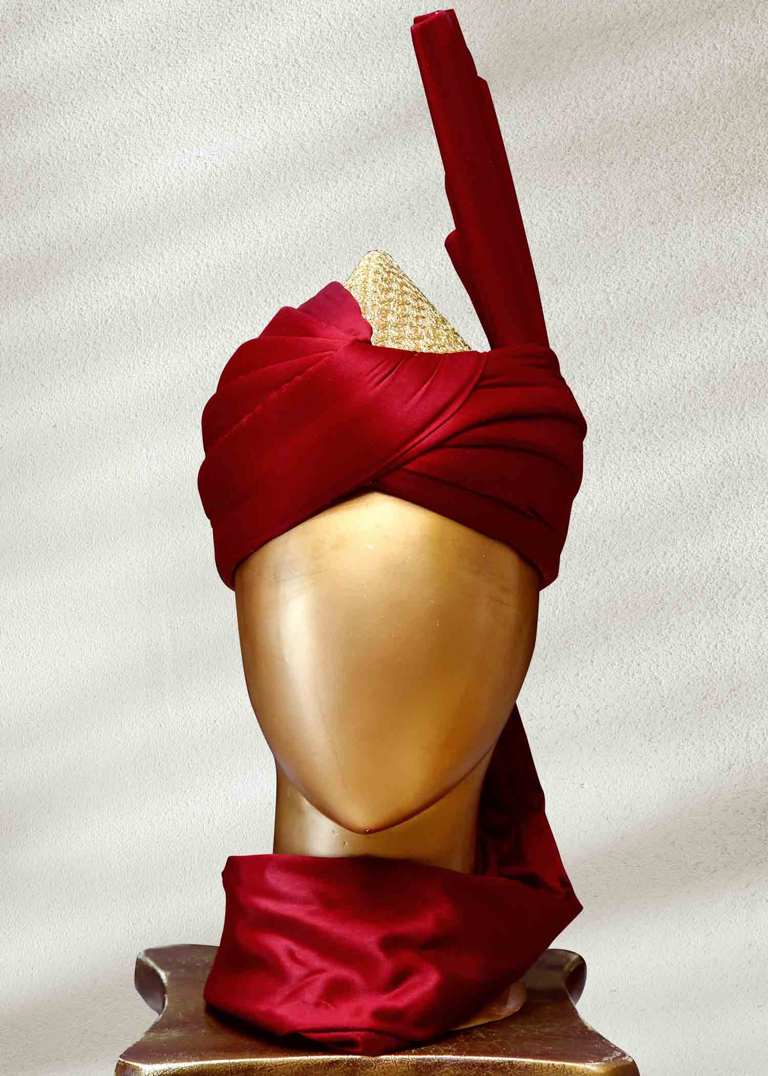Carmine Red Turban