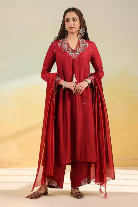 Maroon Silk