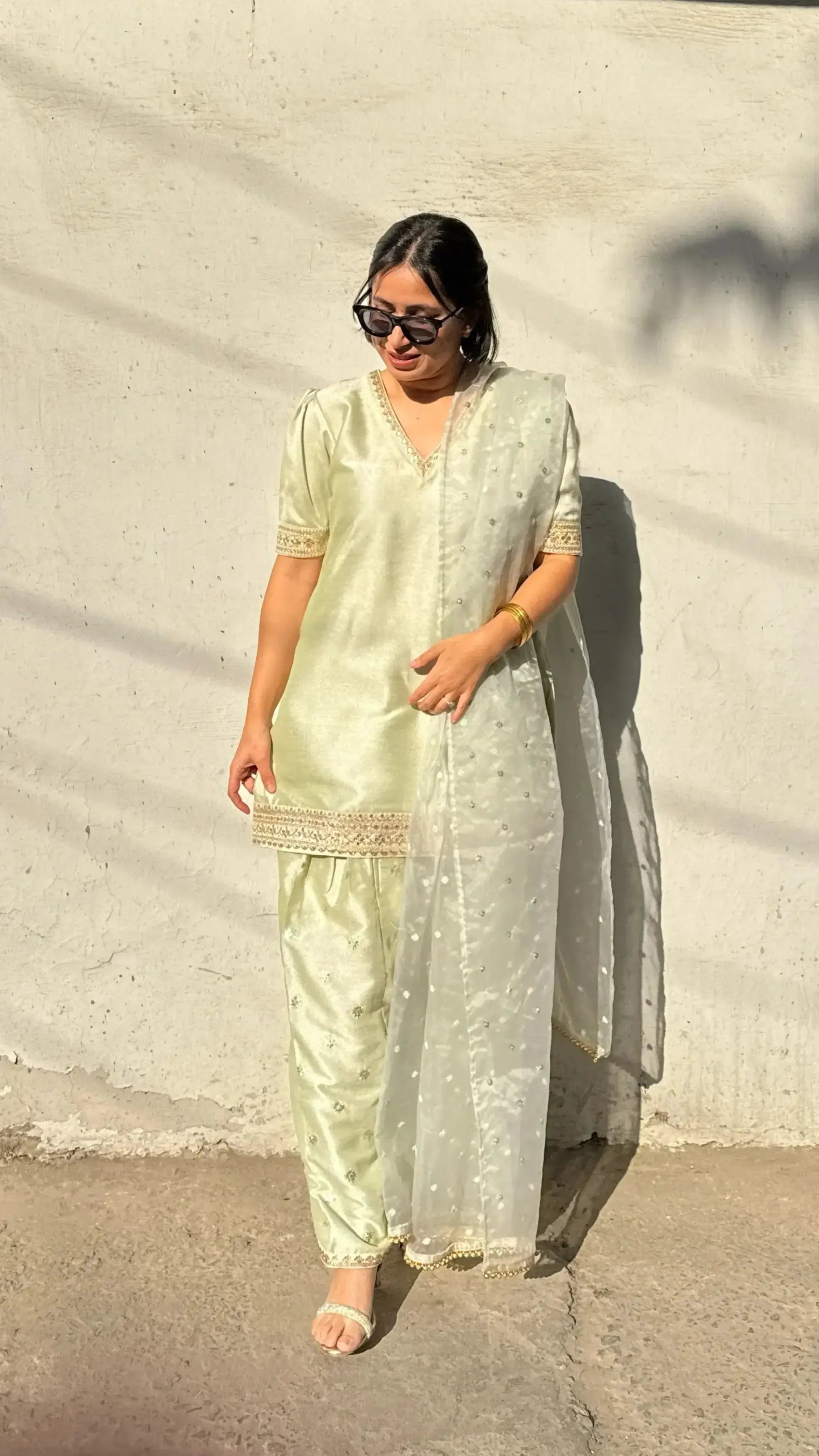 Mehr Farshi Salwar Suit Set in Silk