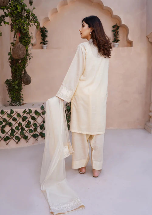 3Pc Embroidered Raw Silk FATAH-F25-0020 -