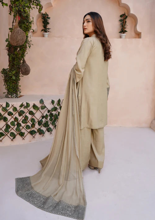 3Pc Embroidered Raw Silk FATAH-F25-0020 -