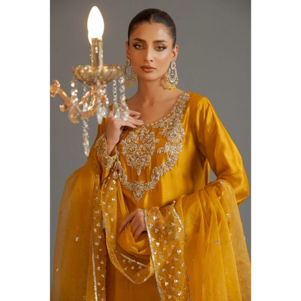 Yellow pure silk