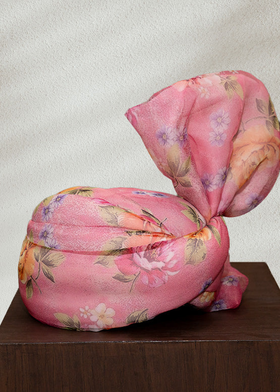 Floral Pink Turban
