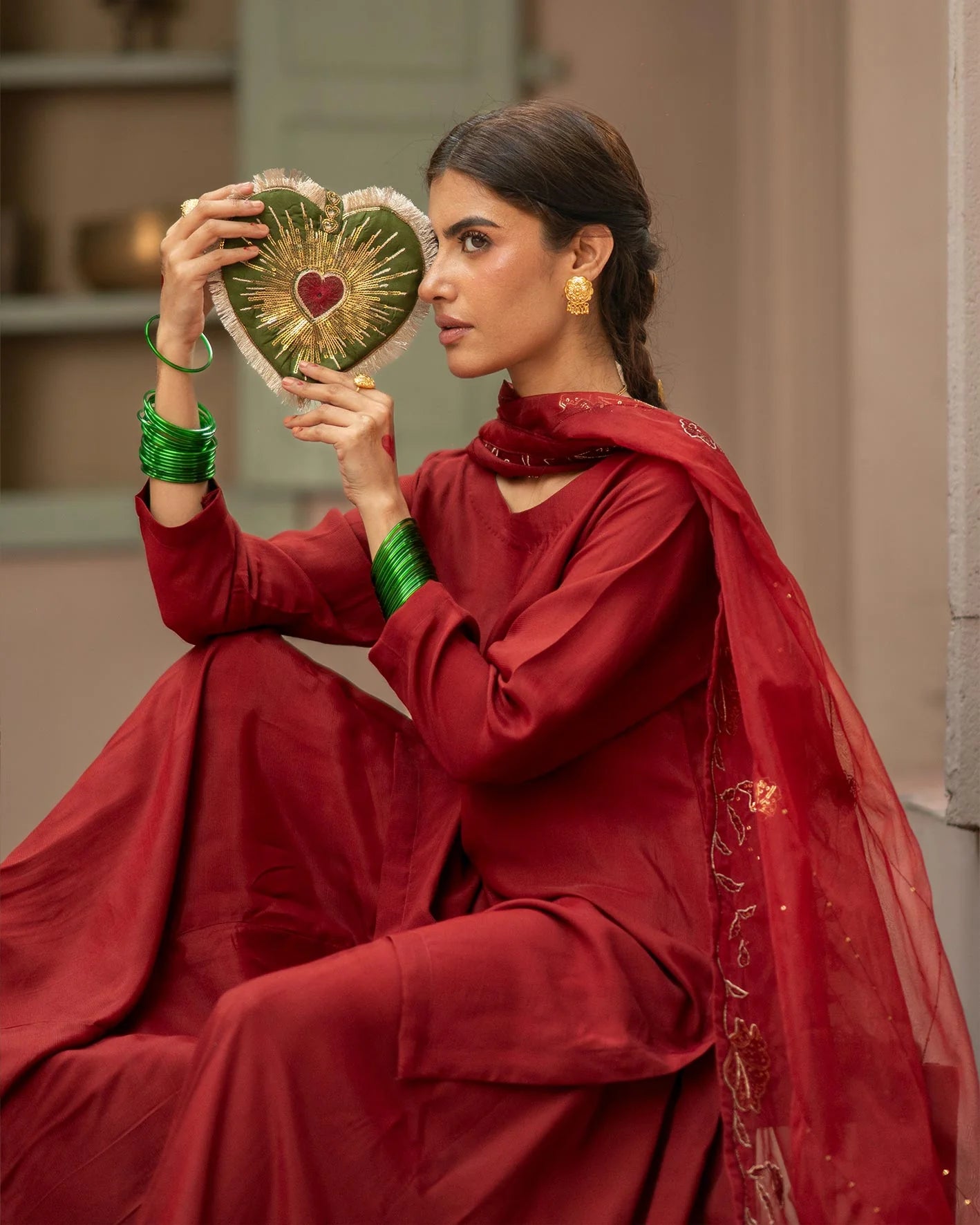 Dil-Bahar Potli - Teal