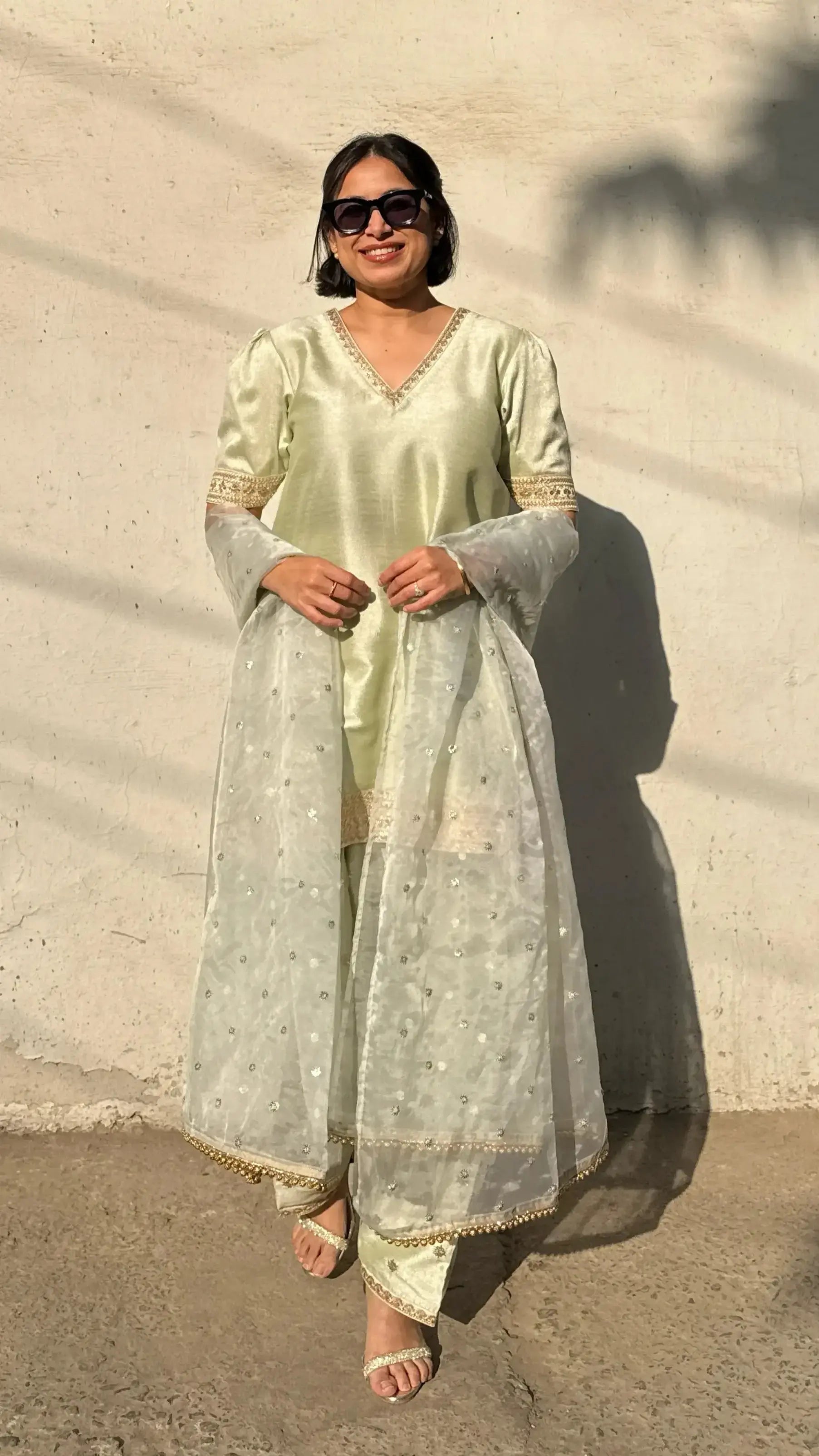 Mehr Farshi Salwar Suit Set in Silk