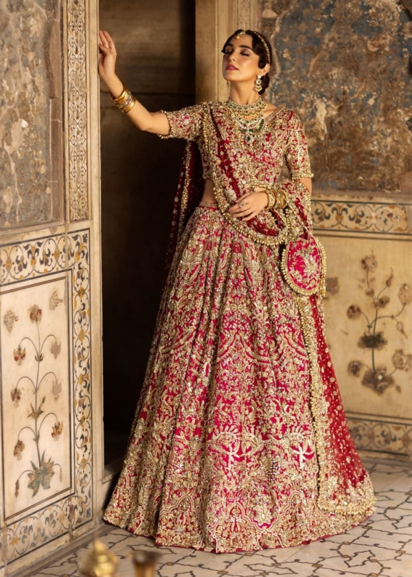 Bridal Deep Blush Pink Lehenga Choli