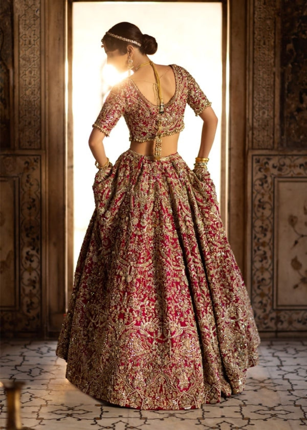 Bridal Deep Blush Pink Lehenga Choli