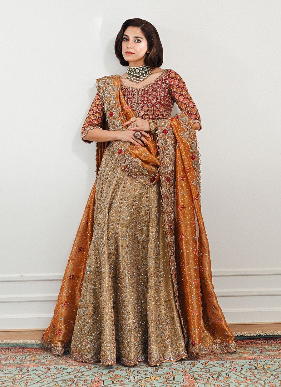 Bridal Red and Gold Lehenga Choli