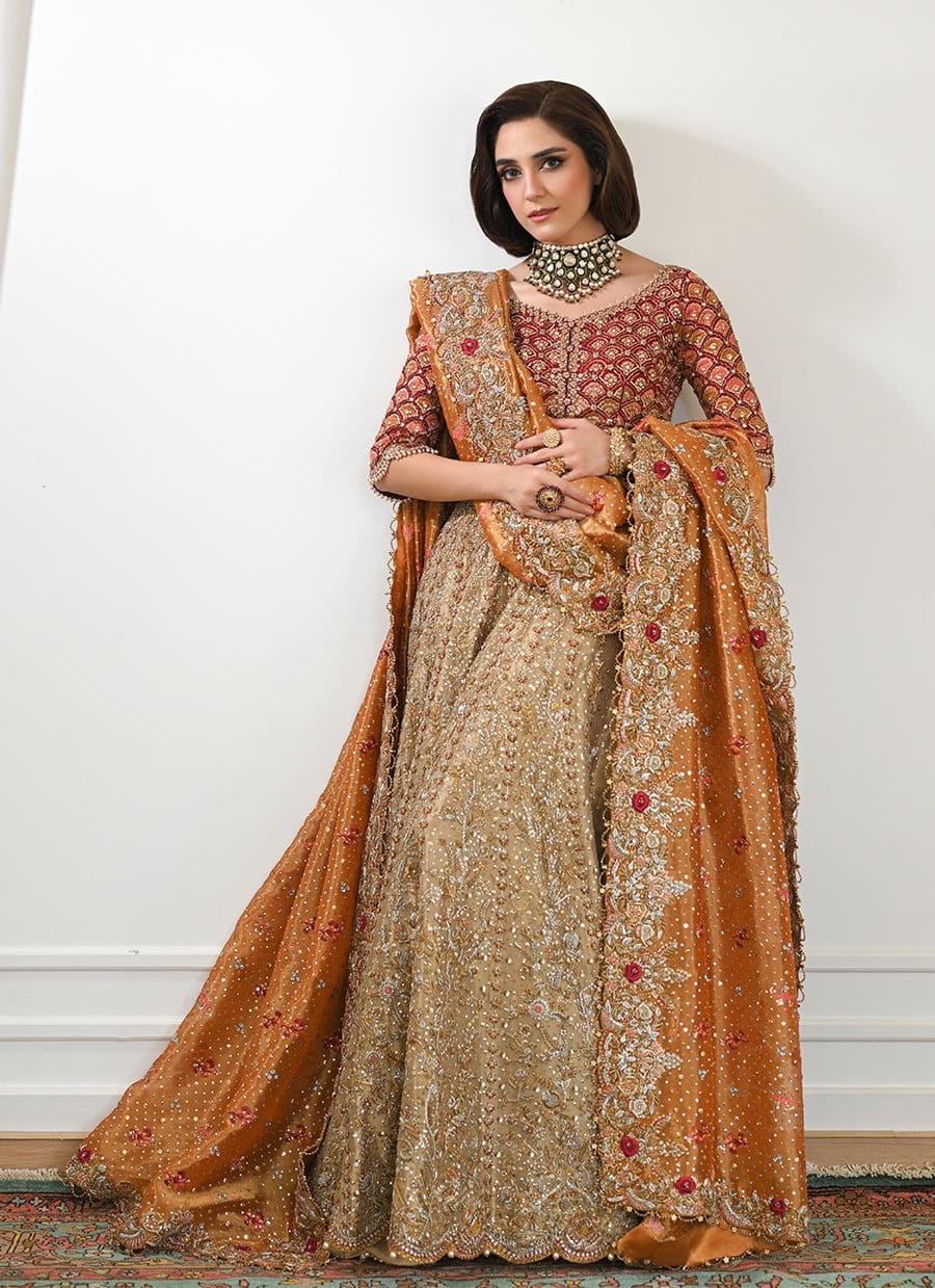 Bridal Red and Gold Lehenga Choli