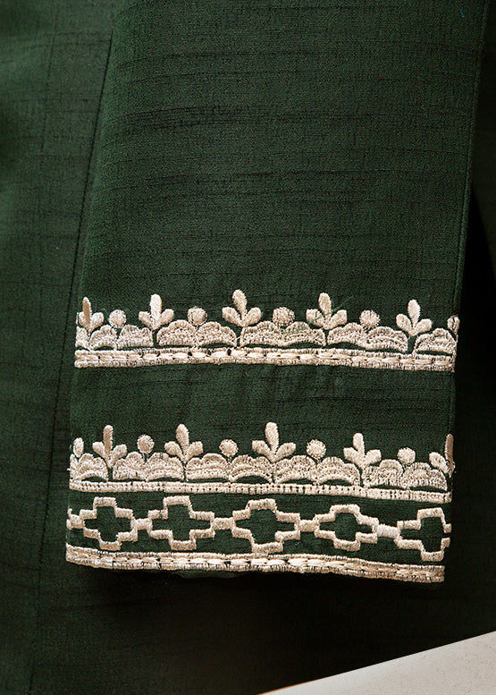 Classic Green Embroidered Prince Suit