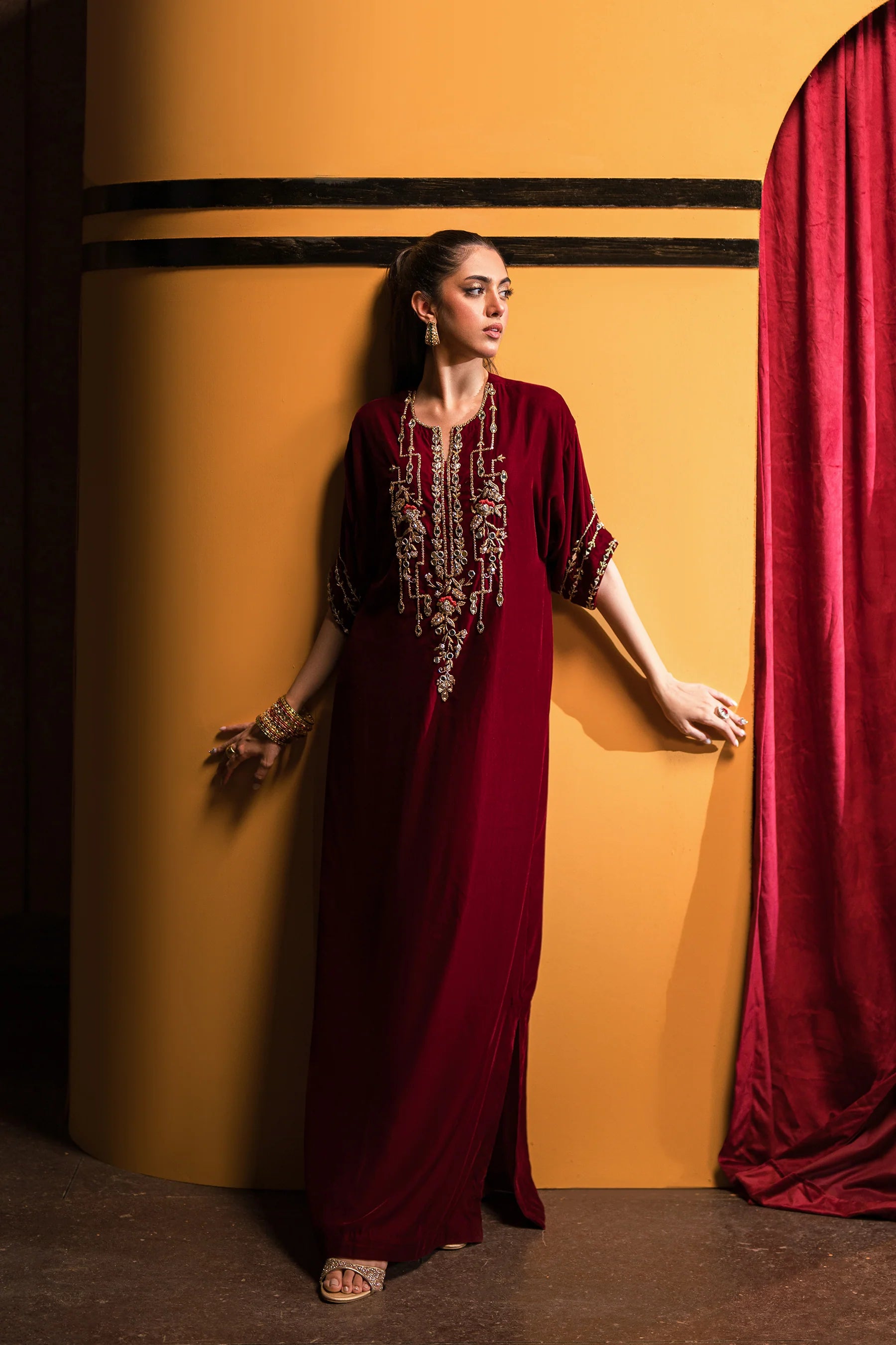 Bold Scarlet Beauty Kaftan