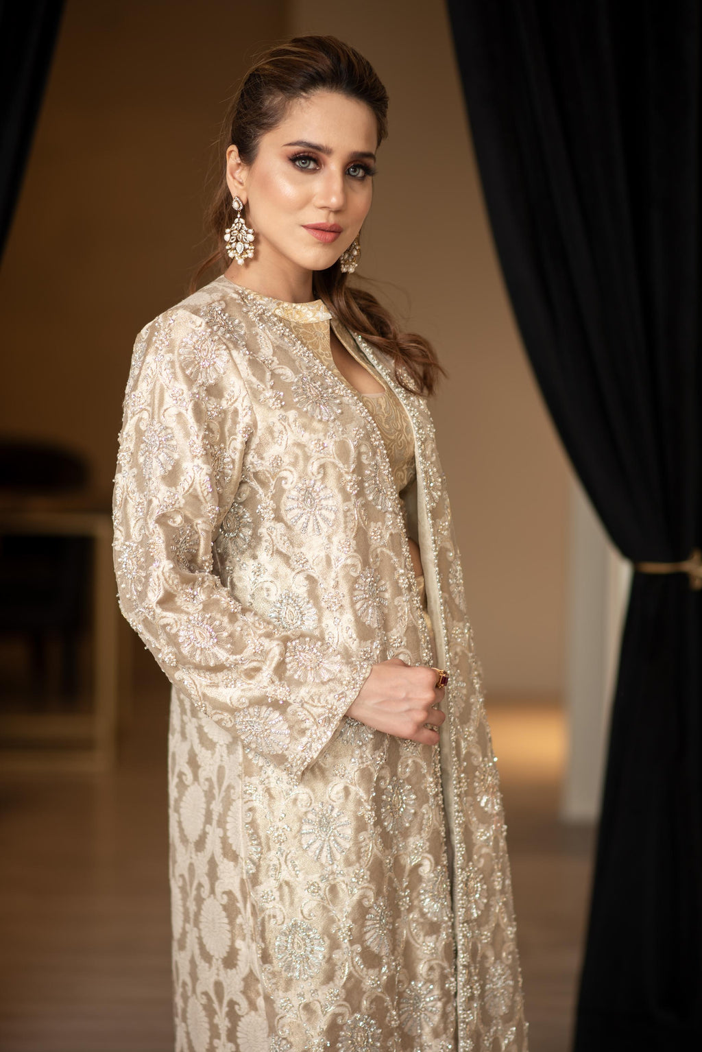 BANARSI JACKET WITH RAWSILK SUIT
