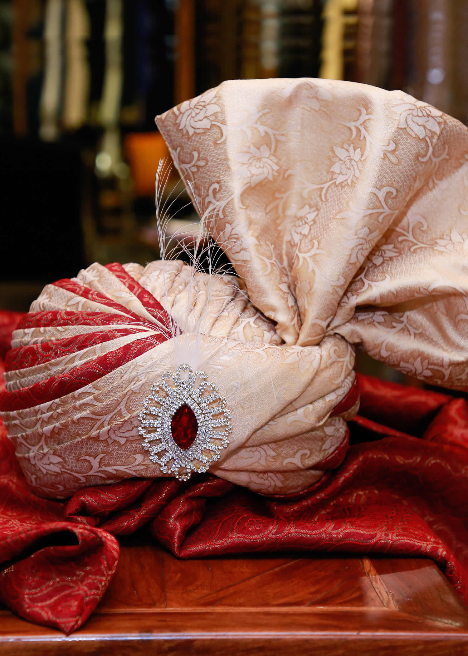 Rose Pink Floral Turban