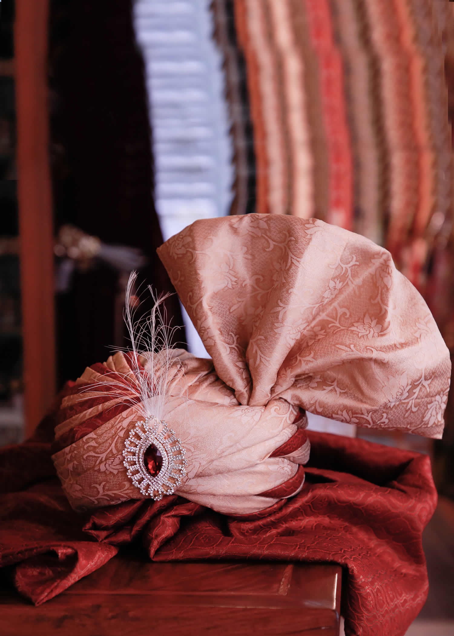 Rose Pink Floral Turban