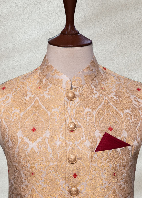 Golden and Red Waistcoat