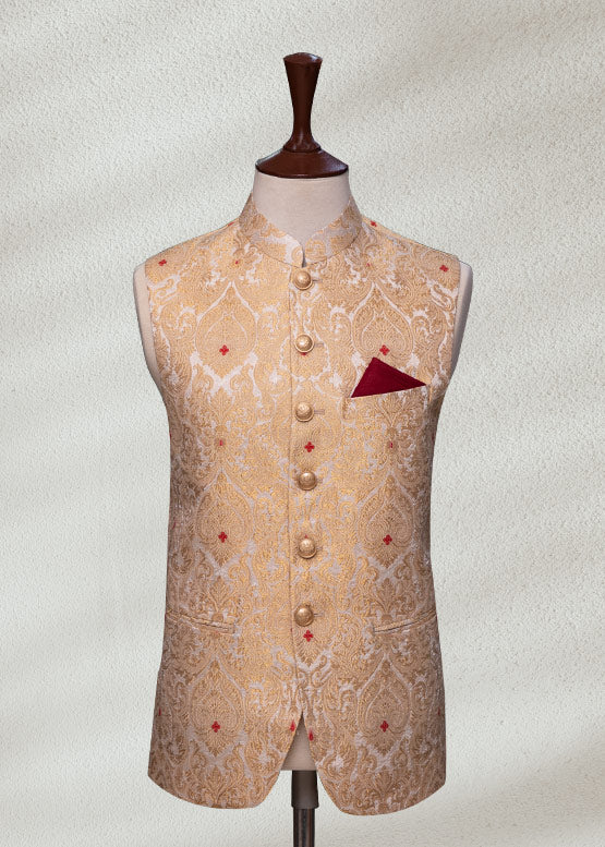 Golden and Red Waistcoat