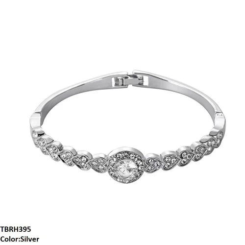 Imp Stone/Heart Bracelet - TBRH395-Silver