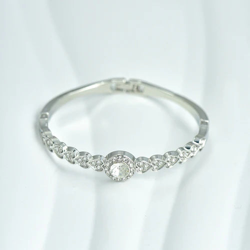 Imp Stone/Heart Bracelet - TBRH395-Silver