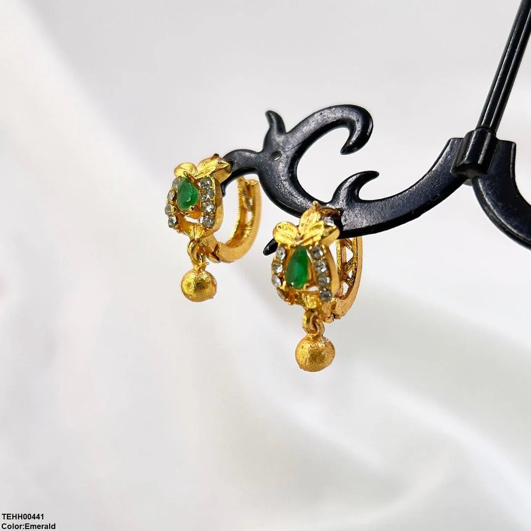 TEHH00441 FRN Round Drop Hoops Pair - TEHH