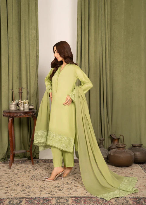 3Pc Embroidered Raw Silk FATAH-F25-0020 -