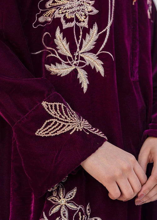 01251- Velvet Embroidered Suit