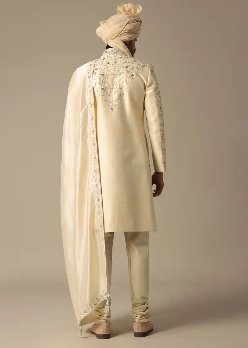 Elegance Golden Sherwani Set