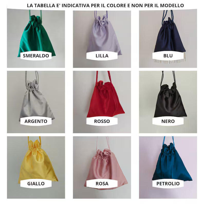 Pouch bag with diamond application