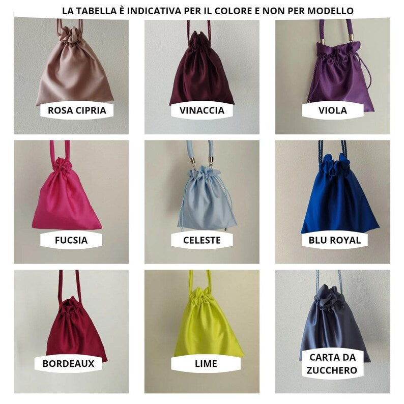 Pouch bag with diamond application