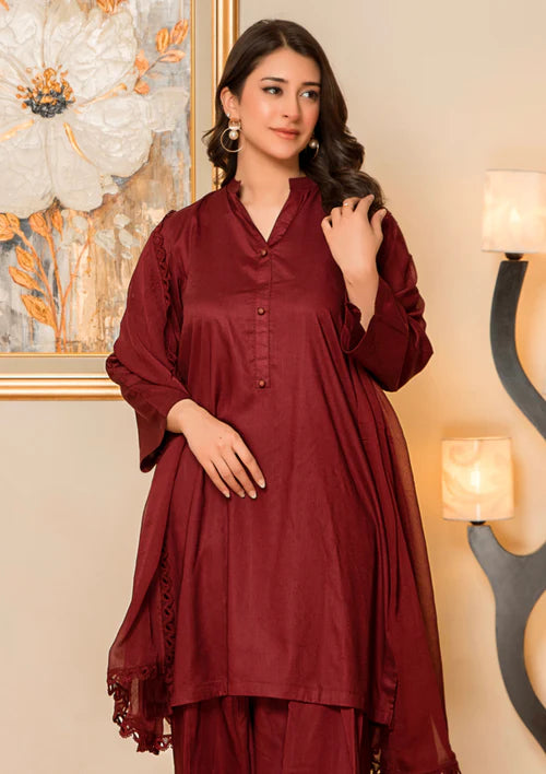 3Pc Silk Viscose with Farshi Shalwar with Chiffon Dupatta JASHAN