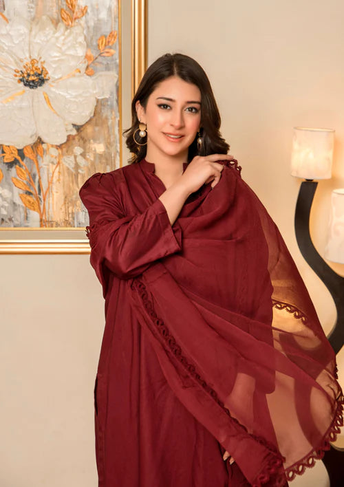 3Pc Silk Viscose with Farshi Shalwar with Chiffon Dupatta JASHAN