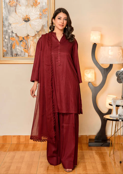 3Pc Silk Viscose with Farshi Shalwar with Chiffon Dupatta JASHAN