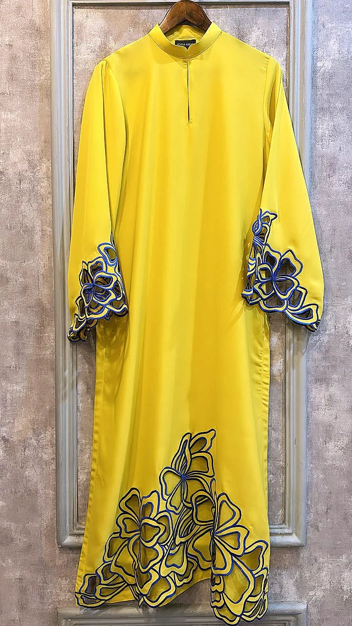 Yellow Embroidered set